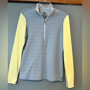 Patagonia Capilene Midweight Pullover Half Zip Baselayer Size M Blue Yellow